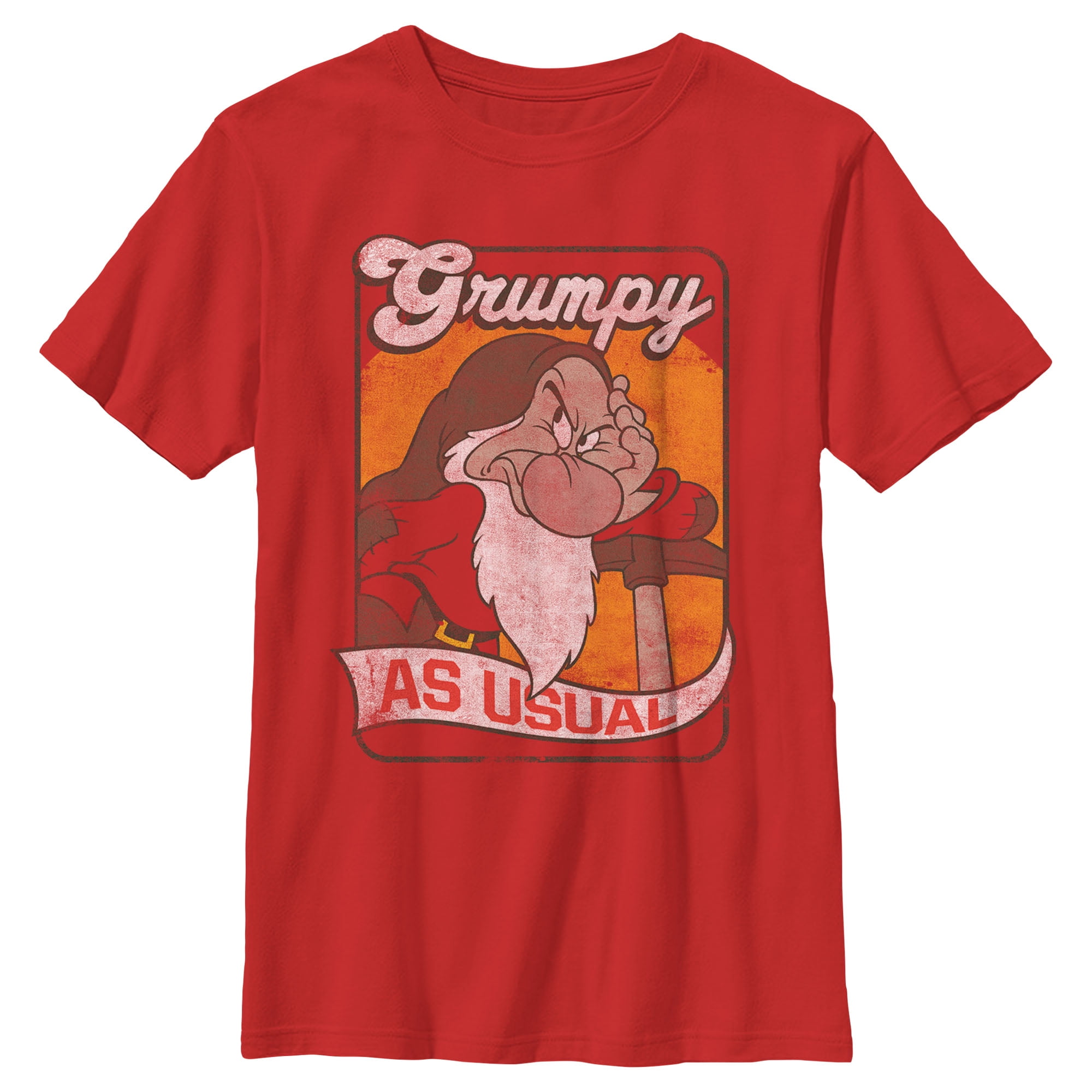 Large Red Cotton Boys' Graphic Round Neck T-Shirt