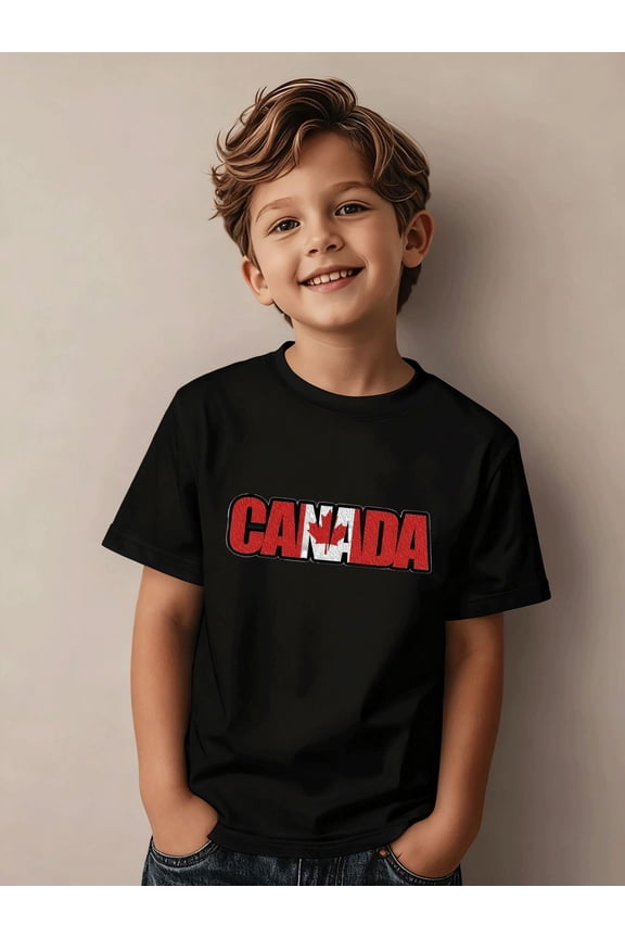 Boy's Soft Classic Canada Flag Graphic T-Shirt