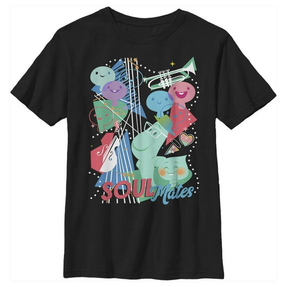 Boy's Soul Jazzy Souls  Graphic Tee Black Large