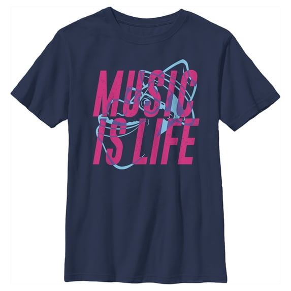 Boy's Soul Music Is Life Graphic Tee Navy Blue X Large
