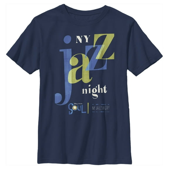 Boy's Soul NY Jazz Night Graphic Tee Navy Blue Medium