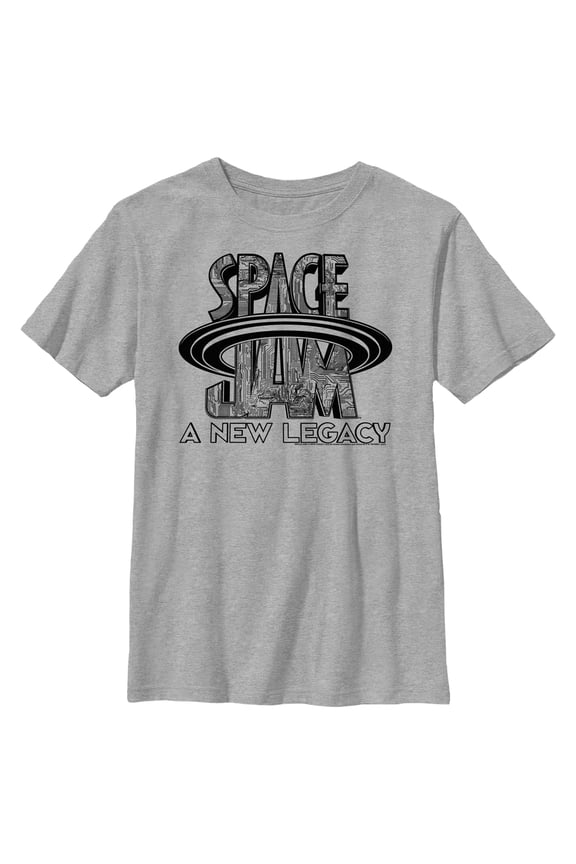 Boy's Space Jam: A New Legacy Cyber Logo Graphic Tee Athletic Heather Medium