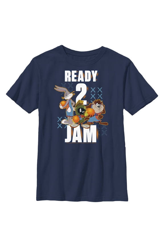 Boy's Space Jam: A New Legacy Ready 2 Jam Graphic Tee Navy Blue Small