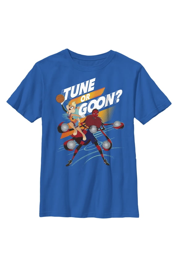 Boy's Space Jam: A New Legacy Tune or Goon? Graphic Tee Royal Blue Large