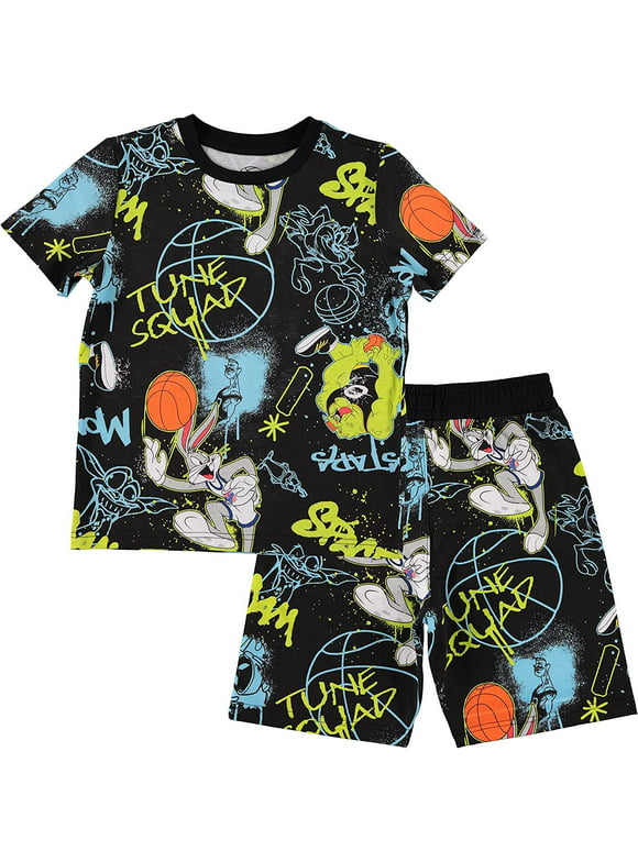 Boy's Space Jam Shorts and T-Shirt Set - Space Jam Boys Basketball Clothing set