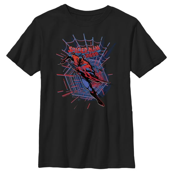 Boy's Spider-Man: Across the Spider-Verse 2099 Spider-Man Logo Graphic Tee Black Medium