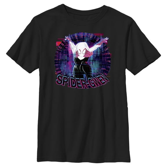 Boy's Spider-Man: Across the Spider-Verse Spider Gwen Portrait Graphic Tee Black Medium