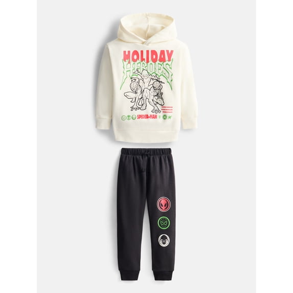 Spider-Man Boys Christmas Hoodie and Joggers Set, 2 Piece, Sizes 4-16