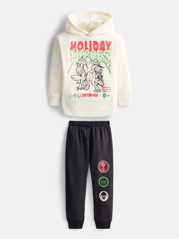 Spider-Man Boys Christmas Hoodie and Joggers Set, 2 Piece, Sizes 4-16