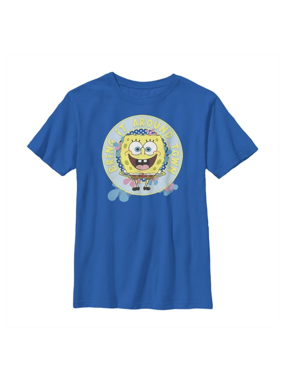 Boy's SpongeBob SquarePants Bring Around Town Graphic Tee Royal Blue X Small