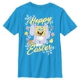 thumbnail image 1 of Boy's SpongeBob SquarePants Colorful Hoppy Easter  Graphic Tee Turquoise Large, 1 of 4