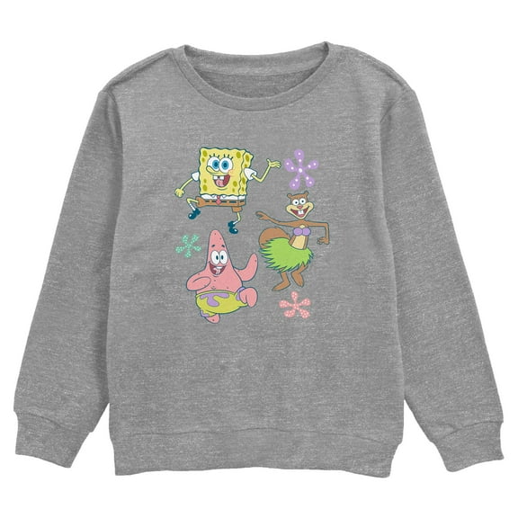 Boy's SpongeBob SquarePants Floral Friends  Sweatshirt