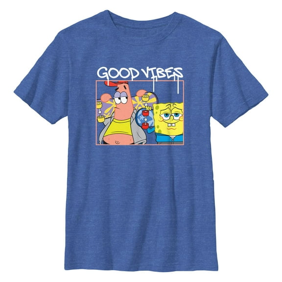 Boy's SpongeBob SquarePants Good Vibes Best Friends Graphic T-Shirt