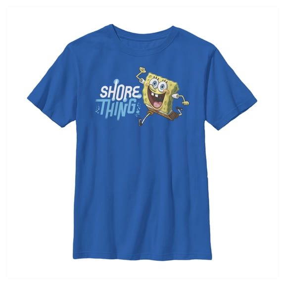 Boy's SpongeBob SquarePants Shore Thing Graphic Tee Royal Blue X Large
