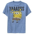 thumbnail image 1 of Boy's SpongeBob SquarePants Yasss Cheer  Performance Graphic Tee Royal Blue Heather Medium, 1 of 4