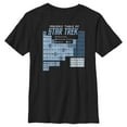 thumbnail image 1 of Boy's Star Trek Periodic Table Of Starfleet  Graphic Tee Black X Small, 1 of 5