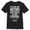 thumbnail image 1 of Boy's Star Trek: The Next Generation Let's Make Sure History Never Forgets The USS Enterprise  Graphic Tee Black Small, 1 of 5