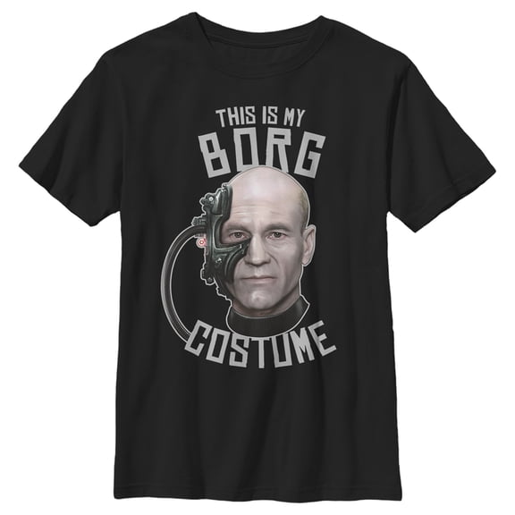 Boy's Star Trek: The Next Generation This is My Borg Costume Graphic Tee Black Small