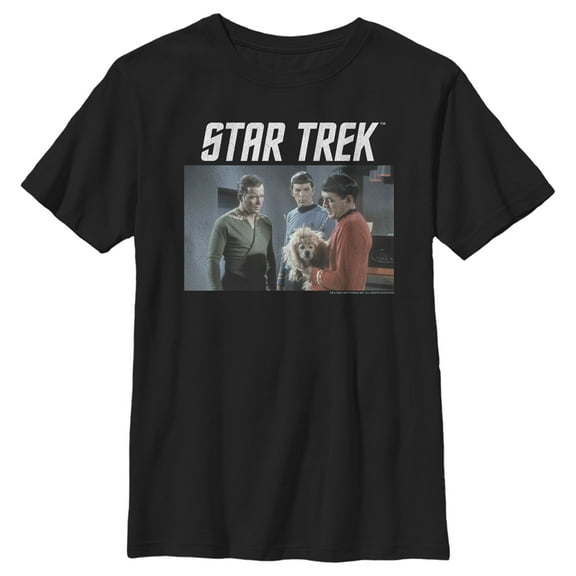 Boy's Star Trek: The Original Series Alien Dog  Graphic Tee Black Small