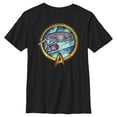 thumbnail image 1 of Boy's Star Trek USS Enterprise Stained Glass To Boldly Go  Graphic Tee Black Large, 1 of 5