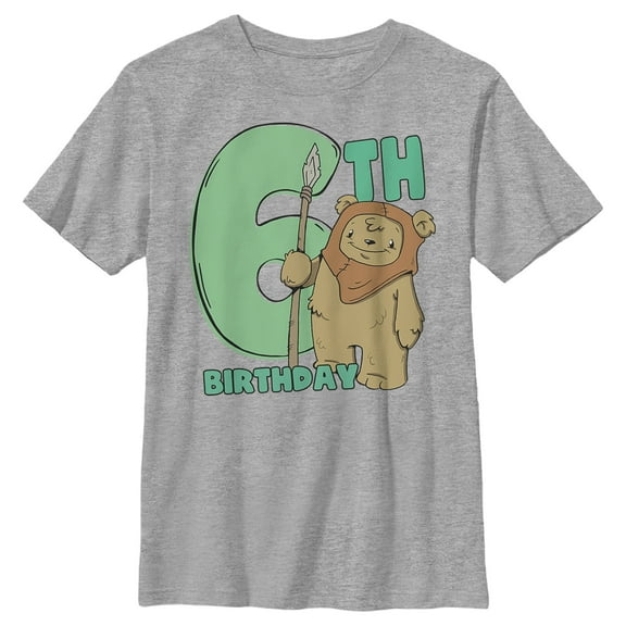 Boy's Star Wars 6th Birthday Cute Ewok Graphic T-Shirt