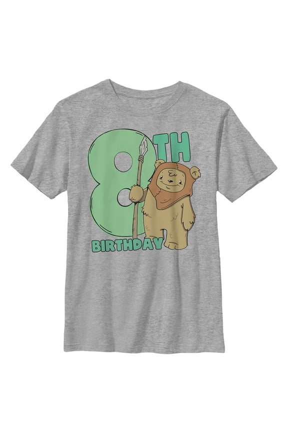 Boy's Star Wars 8th Birthday Cute Ewok Graphic T-Shirt