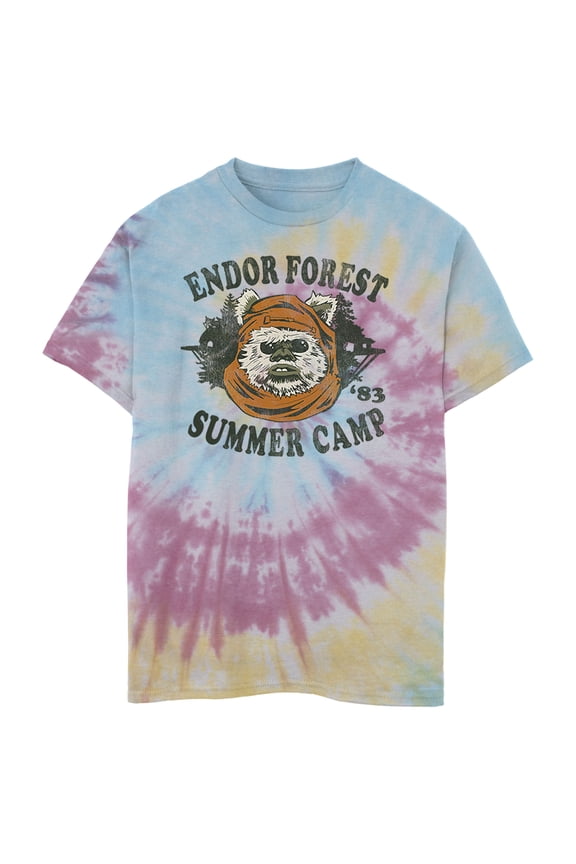 Boy's Star Wars: A New Hope Endor Summer Camp Graphic Tee Tie Dye Small