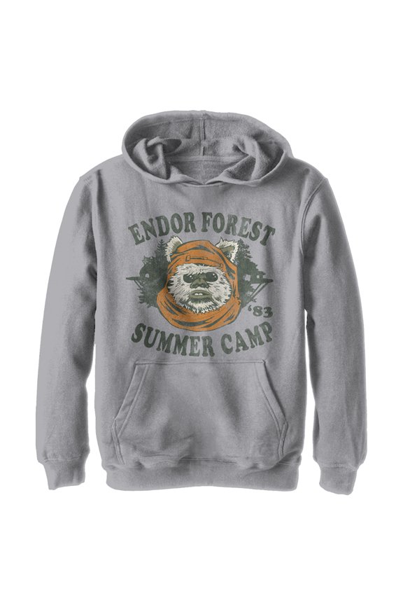 Boy's Star Wars: A New Hope Endor Summer Camp Pull Over Hoodie Athletic Heather Medium