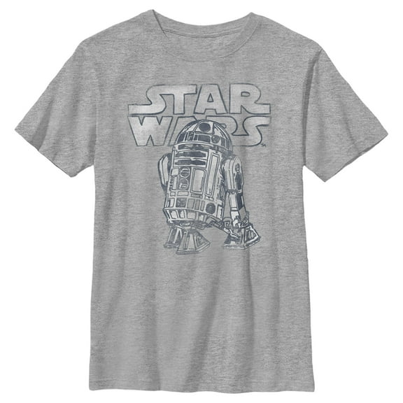 Boy's Star Wars: A New Hope Faded R2-D2 Droid Graphic Tee Athletic Heather Medium