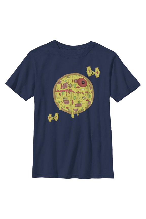 Boy's Star Wars: A New Hope Pizza Empire Graphic Tee Navy Blue Small