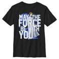 thumbnail image 1 of Boy's Star Wars: A New Hope Princess Leia May the Force be With You  Graphic Tee Black Small, 1 of 5