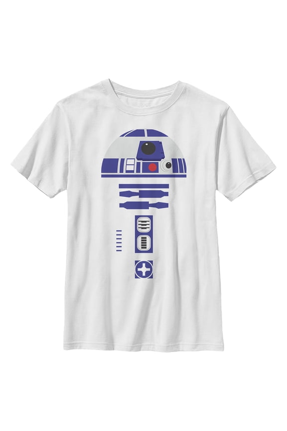 Boy's Star Wars: A New Hope R2-D2 Body Graphic Tee White Large