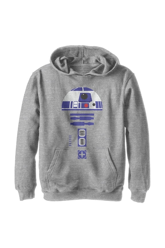 Boy's Star Wars: A New Hope R2-D2 Body Pull Over Hoodie Athletic Heather X Large