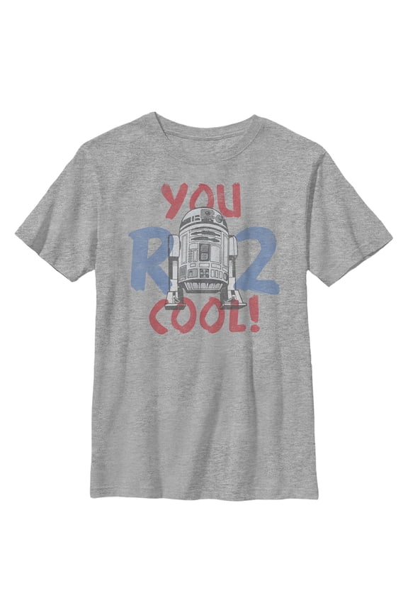 Boy's Star Wars: A New Hope R2-D2 You R 2 Cool Graphic Tee Athletic Heather Medium