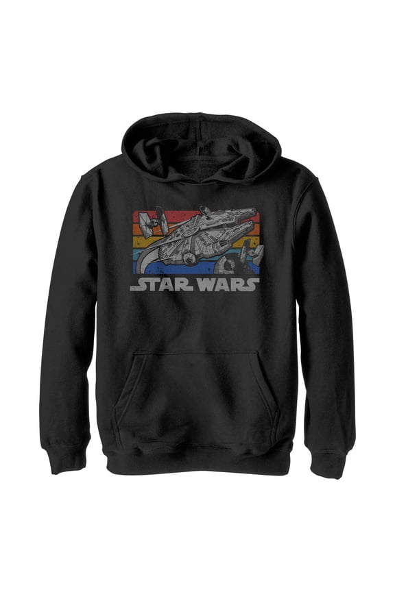 Boy's Star Wars: A New Hope Retro Rainbow Millennium Pull Over Hoodie