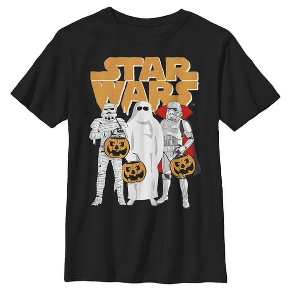 Boy's Star Wars: A New Hope Stormtrooper Halloween Costumes Graphic Tee Black Large