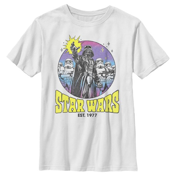 Boy's Star Wars: A New Hope The Evil Empire Graphic Tee White X Large