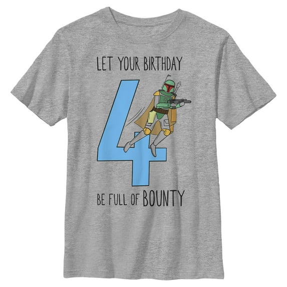 Boy's Star Wars Boba Fett 4th Birthday Full of Bounty Graphic T-Shirt