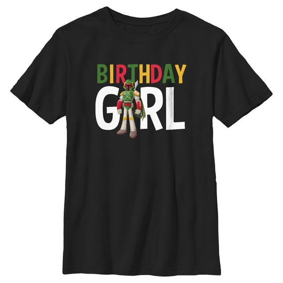 Boy's Star Wars Boba Fett Birthday Girl  Graphic T-Shirt