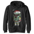 thumbnail image 1 of Boy's Star Wars Boba Fett Santa Hat Cartoon  Pull Over Hoodie Black X Large, 1 of 4