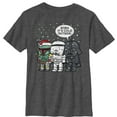 thumbnail image 1 of Boy's Star Wars Boba It's Cold Outside  Graphic Tee Charcoal Heather Medium, 1 of 5