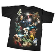 Boy's Star Wars Cartoon Collage Graphic Tee Black Small