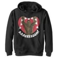 thumbnail image 1 of Boy's Star Wars Chewie Valentine Heart  Pull Over Hoodie Black X Large, 1 of 4
