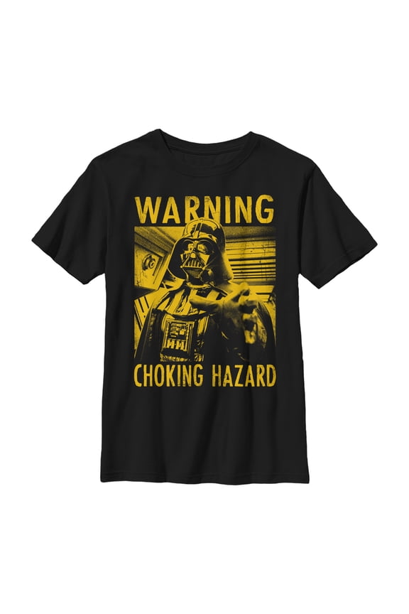 Boy's Star Wars Choking Hazard Graphic Tee Black Medium