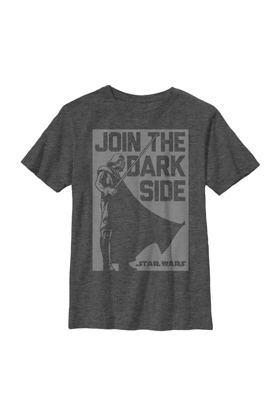 Boy's Star Wars Dark Side Membership Graphic Tee Charcoal Heather Medium