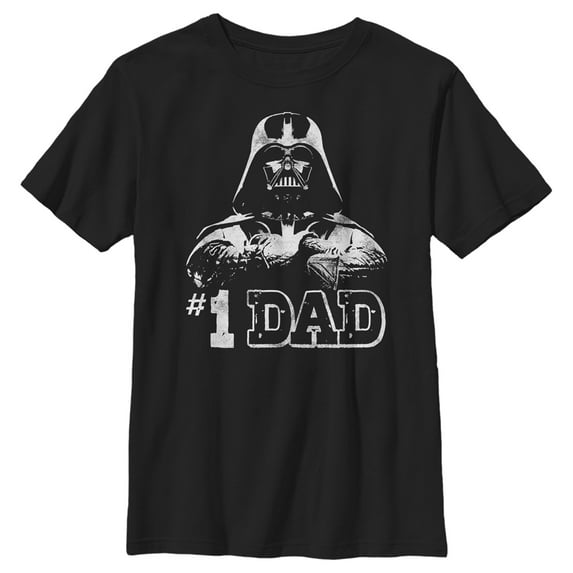 Boy's Star Wars Darth Vader #1 Dad Graphic Tee Black Small