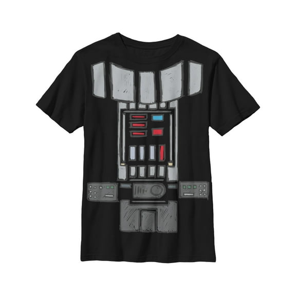 Boy's Star Wars Darth Vader Cartoon Costume  Graphic Tee Black Small