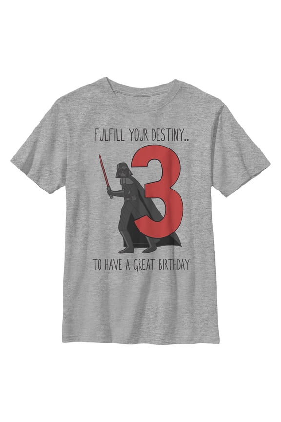 Boy's Star Wars Darth Vader Have a Great 3rd Birthday Graphic T-Shirt