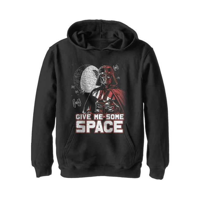 Boy s Star Wars Darth Vader Need Space Pull Over Hoodie Black Small Walmart