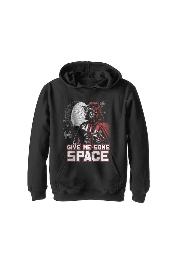 Boy's Star Wars Darth Vader Need Space Pull Over Hoodie Black X Large
